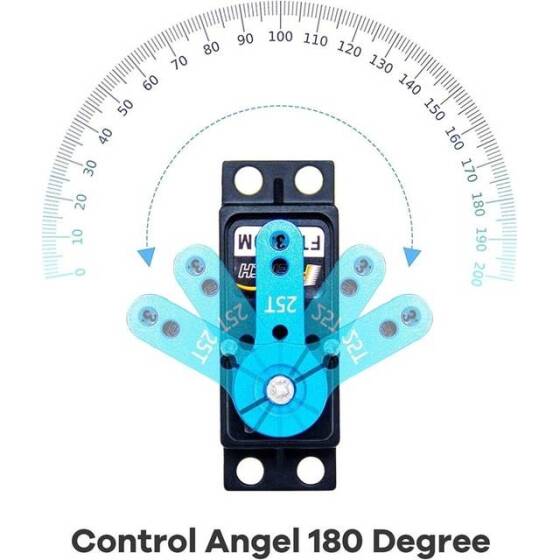 Su geçirmez FEETECH FT5330M 7.4V 180 Derece Yüksek Hızlı Metal Dişli Dijital Servo Motor Tork 35kg - 4