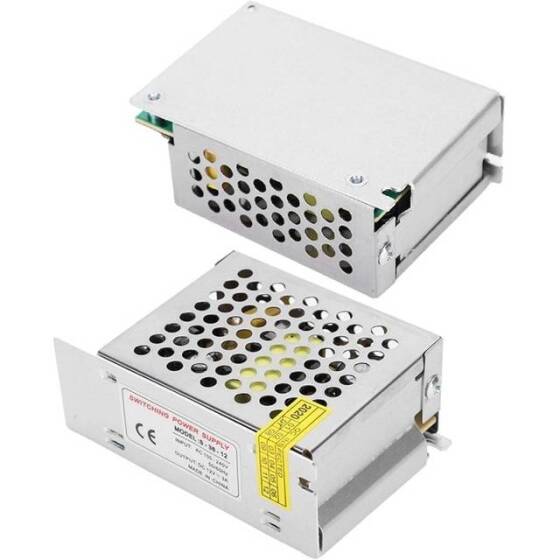 Su geçirmez Gri CB-12V-36W 3A Led Ultra İnce Aluminyum Kasa Mikro Anahtar Kablolu Güç Kaynağı - 5