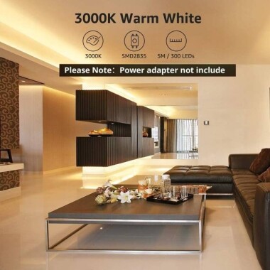 Su Geçirmez Sıcak Beyaz 3014 12V SMD LED Şerit 90 LED/Metre Esnek 5 Metrelik Makara - 2