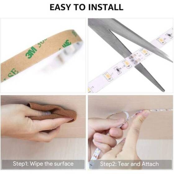 Su Geçirmez Sıcak Beyaz 3014 12V SMD LED Şerit 90 LED/Metre Esnek 5 Metrelik Makara - 5