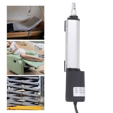 Su geçirmez Strok Uzunluğu 200 mm 7 mm/S 1400N DC 24V Lineer Aktüatör Yüksek İtme Teleskopik Çubuk - 4