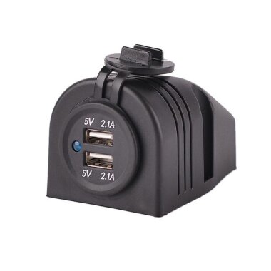 Su Geçirmez USB Şarj Modülü 5V 2.1A - 1A - Görsu Elektronik