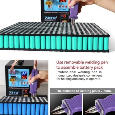 SUNKKO 737G Çift Darbeli Çift Ekran Pil Nokta Kaynak Makinesi AU Fişli 220V - 3