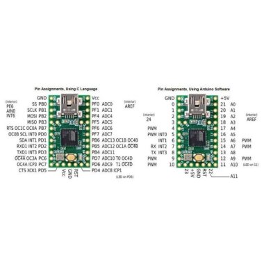 Teensy 2.0 AVR Geliştirme Kartı - ATmega32u4 - 3