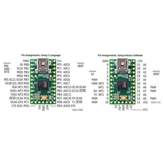 Teensy 2.0 AVR Geliştirme Kartı - ATmega32u4 - 3