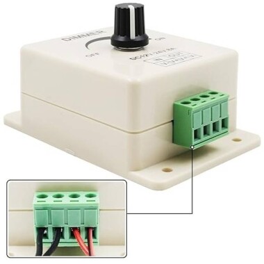 Tek Şerit Led İçin 12V-24V 8A Ayarlanabilir Manuel Düğme Ayar Anahtarı - 2