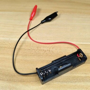 Tekli AA Pil Yuvası Krokodil Kablolu - 2