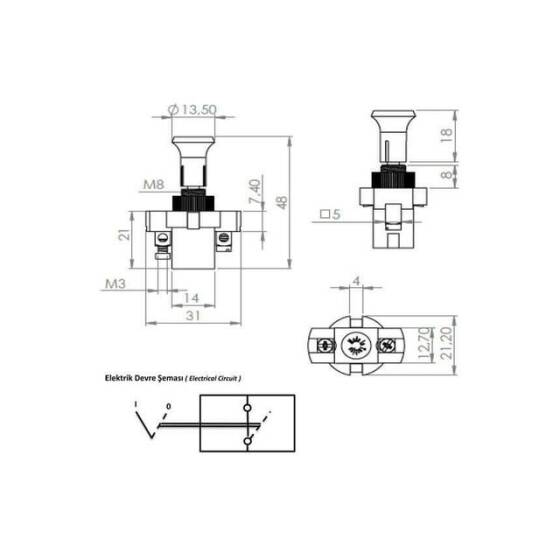 Tekli Çekme Anahtarı Kısa Paso - 3