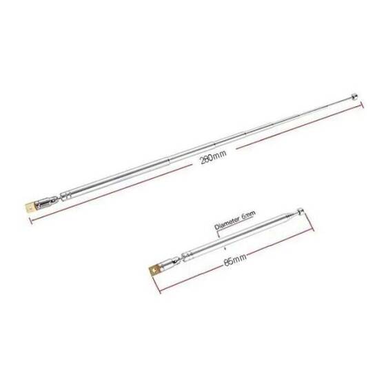 Teleskopik Çubuk Anten 280 mm - 2