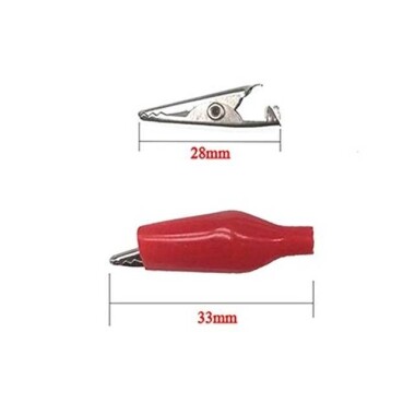 Test Konektörü Küçük Kablosuz Krokodil Konnektör 45mm Kırmızı - 3