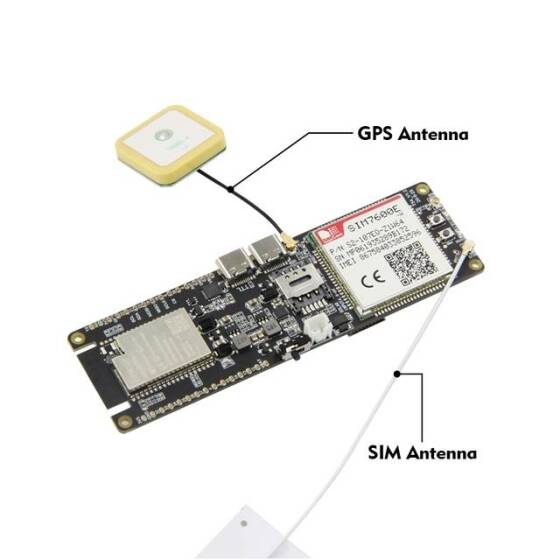TGO SIM7600E-H Modülü ESP32-WROVER-B Çip WiFi Bluetooth 18560 Pil Yuvalı Solar Şarj Geliştirme Kurulu CH9102F Çipli - 10