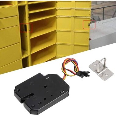 Tip A Siyah XG-07D 12V DC 2A İki Telli Kilit Açma Geri Tepmeli Küçük Dolap Elektromanyetik Kilit Boyutu:72x65x13mm - 2