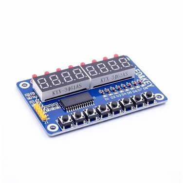 TM1638 Modülü Anahtar Ekran AVR Arduino 8-Bit Dijital LED Kartı - 1