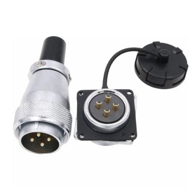 TPWS24 4 Pin 24mm Su Geçirmez Konnektör Takımı - Görsu Elektronik