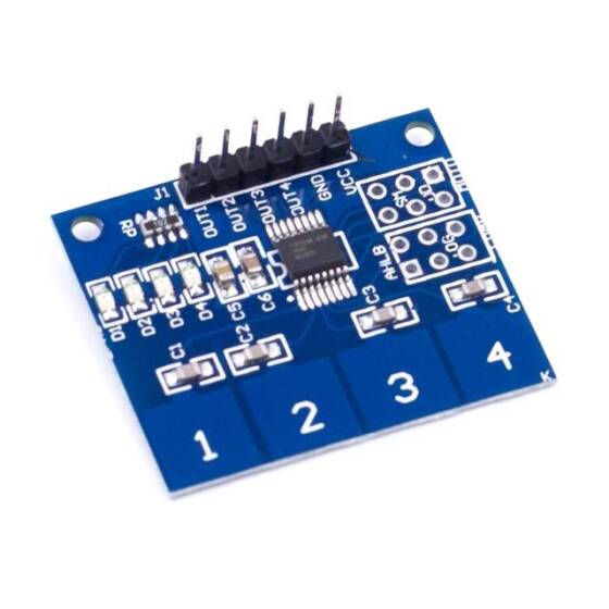 TTP224 4 Kanal Dijital Dokunmatik Sensör Modülü - 5