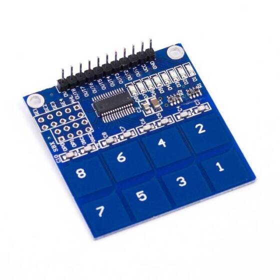 TTP226 8 Kanal Dijital Kapasitif Anahtar Dokunmatik Sensör Modülü - 2