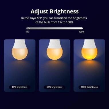 Tuya 220-240V WiFi Akıllı Ampul 9W RGBCW E27 Alexa'nın Uzaktan Zamanlama Düzenlemesi lümen: 850lm - 2