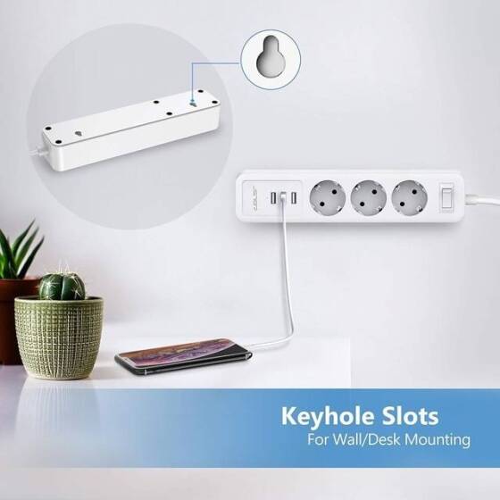 Tuya Akıllı Wifi Akıllı Güç Şeridi 4 Usb AC Fiş 13A 1.8 M Alexa Google Ana Sayfa UK Fişli - 5