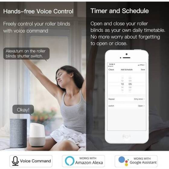 Tuya Akıllı Wifi Perde Anahtarı Alexa İçin 90-250V Orjinal Paketleme - 5