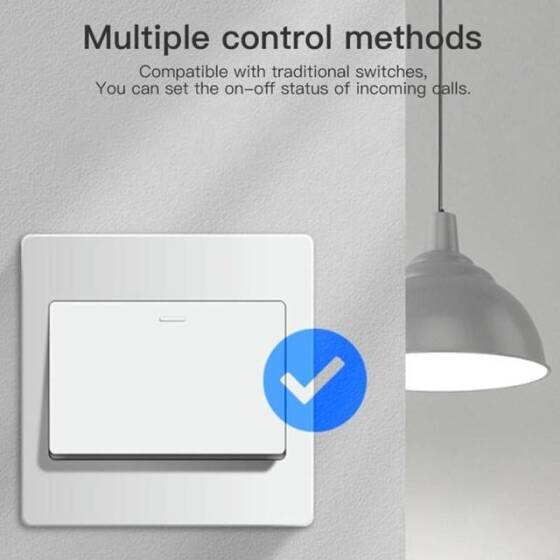 Tuya Wifi Akıllı Anahtar Modülü S03 1 Kanal Çift Kontrol Alexa İçin 220-240V 2300W Kablolama: Ateşli ve Sıfır Kablolu İhtiyaç Orjinal Paketleme Boyut: 51x47x17mm - 5