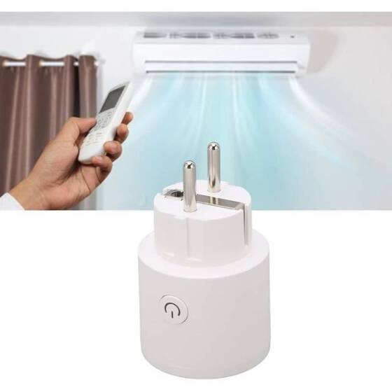 Tuya Wifi Akıllı Soket Uzaktan Zamanlama Ses Anahtarı US Fişli Alexa İçin 100-240V 10A Boyut: 53x53x52mm - 3