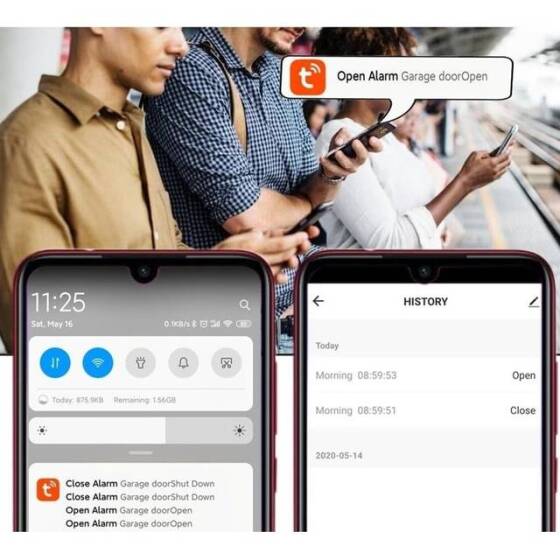 Tuya WiFi Anahtarı Garaj Kapısı Kontrol Cihazı 100-240V EU Fişli - 4
