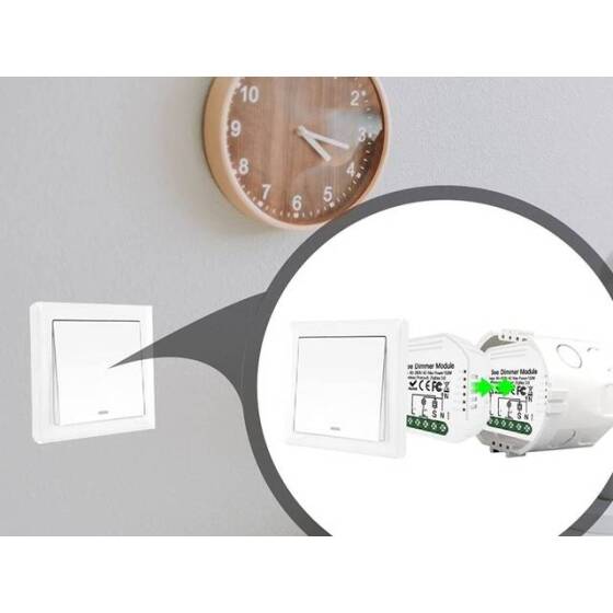 Tuya Zigbee 3.0 Dimmer Modülü 1 Kanal QS-Zigbee-D02-TRIAC-L 220V-240V Tek Yangın Orjinal Paketleme Boyut: 46x46x18mm - 3