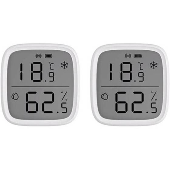TUYA ZigBee Termometre Büyük Ekran İç Sıcaklık ve Nem Elektronik Pilli - 1