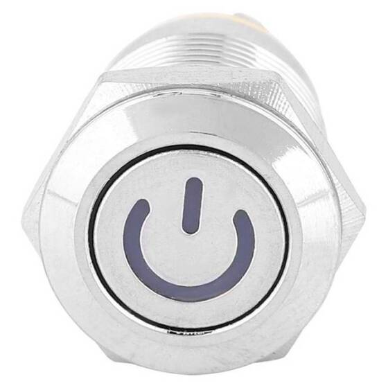 Ultra Kısa Düz Kafa 12mm 3-6V Su Geçirmez Anlık Kendinden Sıfırlamalı Ultra İnce Dokunmatik Metal Push buton Sarı Ledli - 2