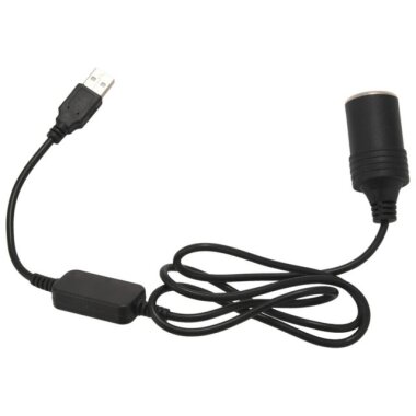 USB 5V - 12V Dişi Araç Çakmak Soketi Dönüştürücü - 1m Kablolu - Görsu Elektronik
