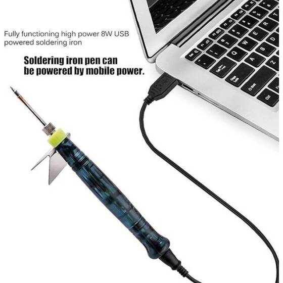 USB 5V 8W USB Siyah Kalem Havya Seti - Sıcaklık Ayarlı Mod Seçimli - 2