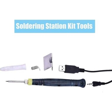 USB 5V 8W USB Siyah Kalem Havya Seti - Sıcaklık Ayarlı Mod Seçimli - 6