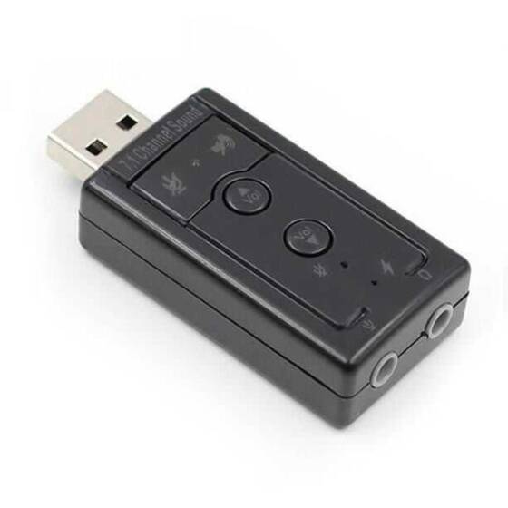 USB 7.1 Kanal Kulaklık + Mikrofon Ses Kartı - 1