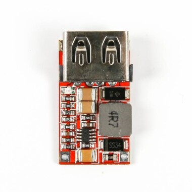 USB Telefon Şarj Cihazı DC-DC Düşürücü Modül 6-12-24/5V 3A - %97.5 verimli - 3