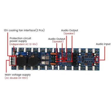 V242 1200W+1200W Çift Kanal Stereo Amfi Devresi - 3
