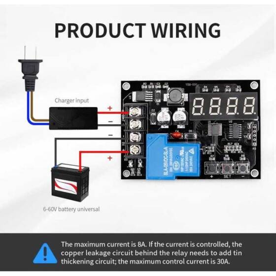 VHM-000 Lityum Pil - Akü Şarj Kontrol Devresi 6-60V - 2