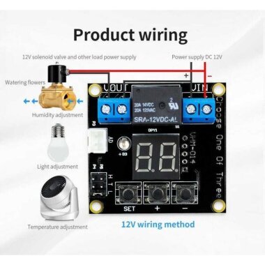 VHM-014 12V Isı- Nem - Işık Kontrollü Röle Kartı - 4