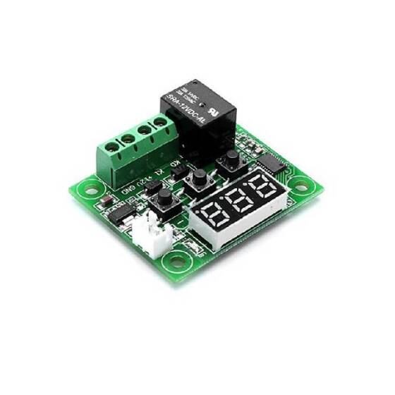 W1209 12v Röle Çıkışlı Dijital Termostat - Sıcaklık Kontrol Kartı 50cm (Kırmızı) - 4