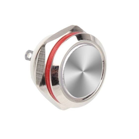 WD12C1 Pin-P1 12mm Düz Yaylı Metal Buton - 1