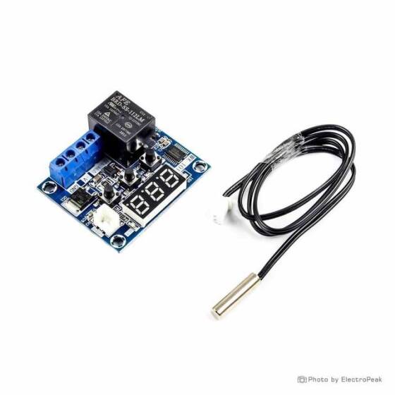 WX-101W DC12V Digital Led Sıcaklık Termostat Kontrol Anahtarlama Paneli NTC Prob Kablolu 20cm - 3