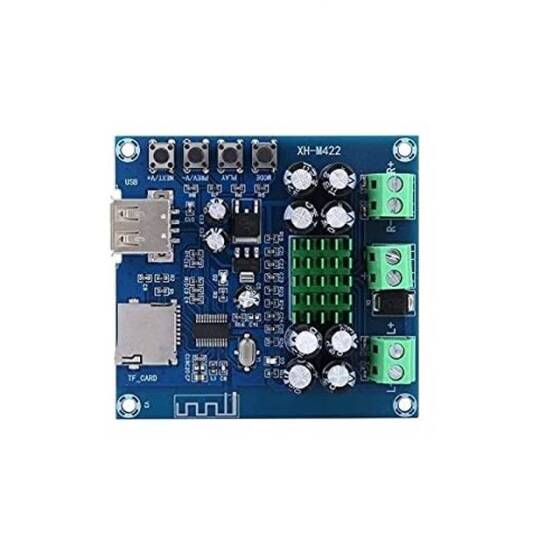 XH-M422 TPA3116D2 Bluetooth Amplifikatörler Kurulu Entegre Bluetooth U-Disc TF Oynatıcı Amp Panoları Çift Kanal 50 W x 2 DC 12V-24V - 6