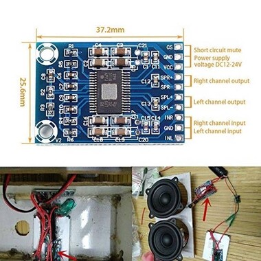 XH-M562 TPA3116D2 50W+50W Çift Kanallı Mini Dijital Amplifikatör D-Sınıfı Amplifikatör - 3