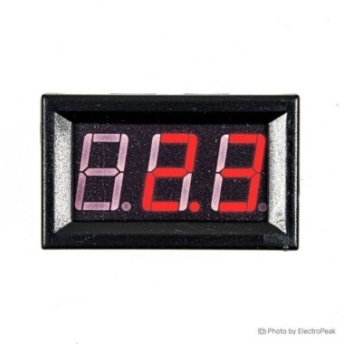 Yeşil 0.56 inç AC 220V İki Kablolu AC Voltmetre 70V-500V - 3