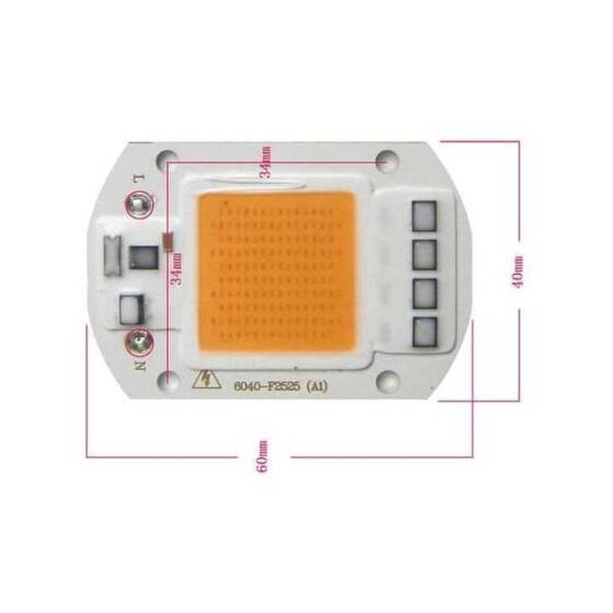 Yeşil 220V Projektör Cob Led 50W Driver Çipli - 4