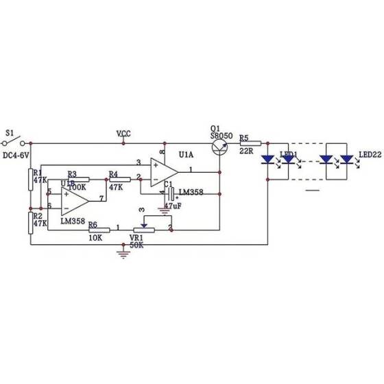 Yeşil Elektronik DIY Kiti Kalp Şekli Solunum Lambası Kiti - 4