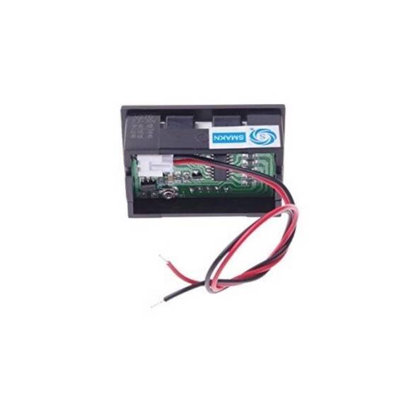 Yeşil İki Telli 0-56 İnç DC5V-120V DC Dijital Ekran Voltmetre Araba Bisiklet Motosiklet için - 3