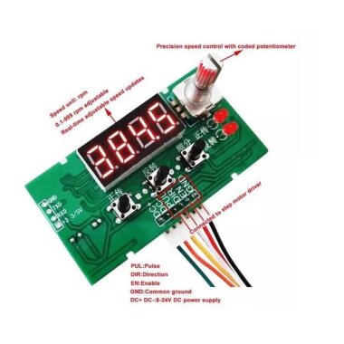 YF-18 Dijital Göstergeli Step Motor Hız Kontrol Cihazı 8-24V DC - 4