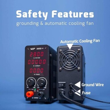 YIHUA3005D Düzenlenmiş Ayarlanabilir DC Güç Kaynağı US Fişli - 3