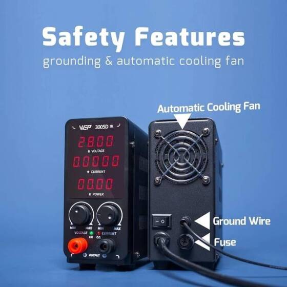 YIHUA3005D Düzenlenmiş Ayarlanabilir DC Güç Kaynağı US Fişli - 3