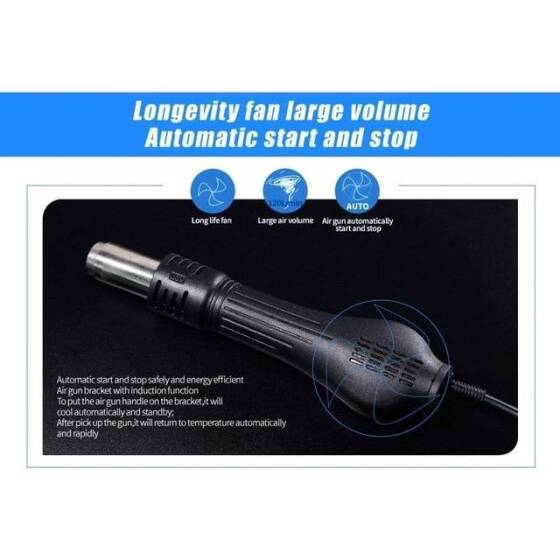 YIHUA8786D I Dijital Ekran Sıcak Hava Sökme İstasyonu UK Fişli - 4